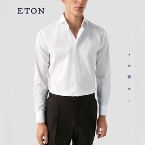 Eton White signature twill shirt slim fit - size 16 (41)